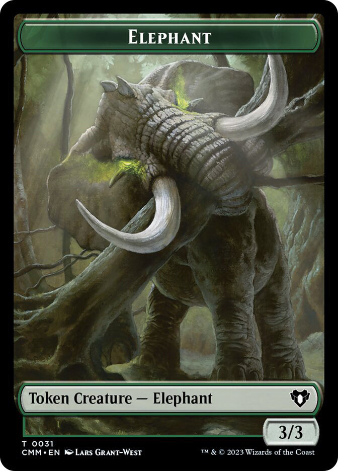 MTG 10周年 象トークン ( elephant token ) Elephant Token} // {Spirit Token} | Commander Masters | Star City