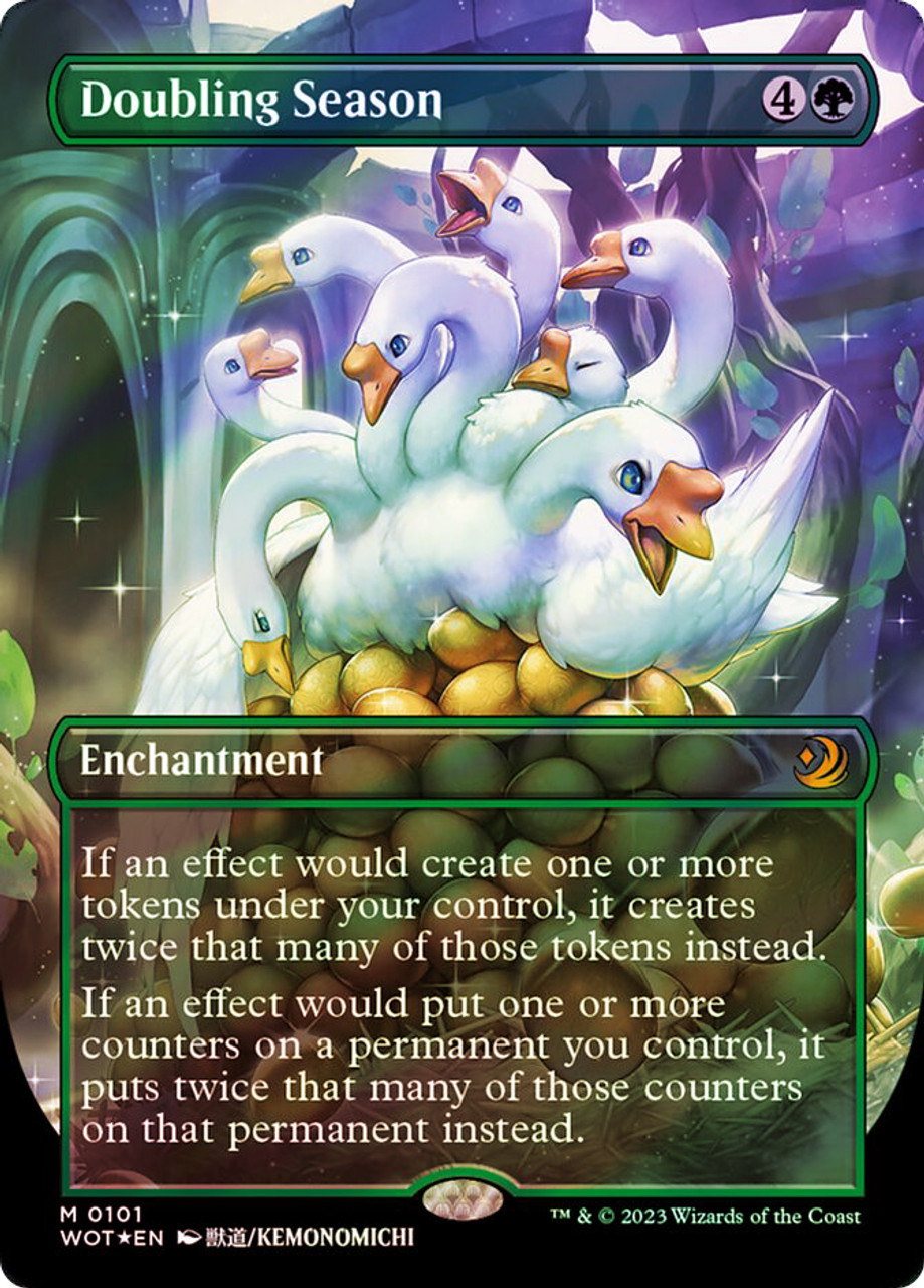 MTGコンフェッティFoil 倍増の季節Doubling Season Doubling Season (Borderless) (Confetti Foil) | Enchanting