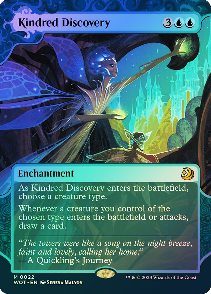 kindred cards mtg Kindred Discovery - Wilds of Eldraine: Enchanting Tales