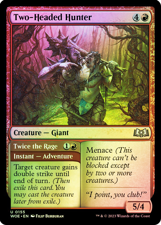 Two-Headed Hunter // Twice the Rage | Wilds of Eldraine | Star