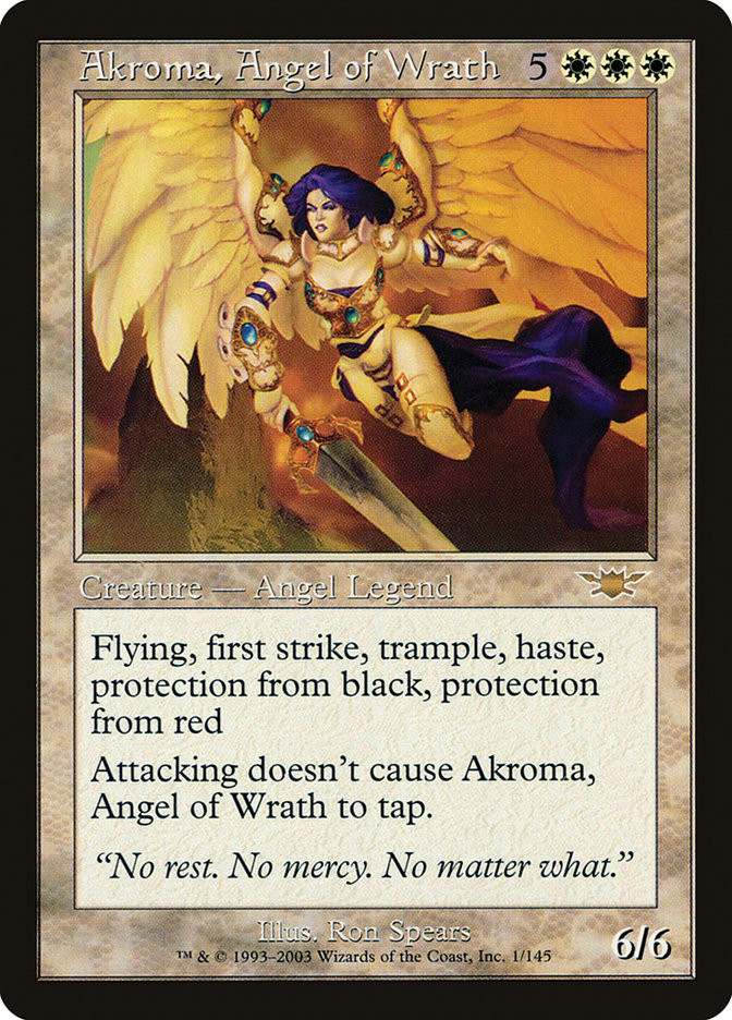 Foil 怒りの天使アクローマ Akroma, Angel of Wrath Akroma, Angel of Wrath | Legions | Star City Games