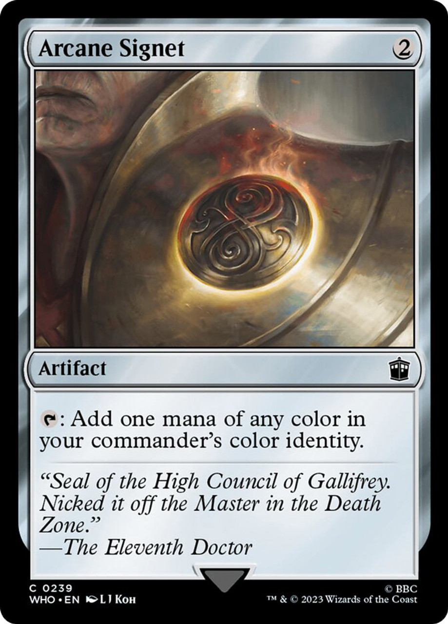 MTG signサインド 摘出 Arcane Signet | Doctor Who Commander | Star City Games