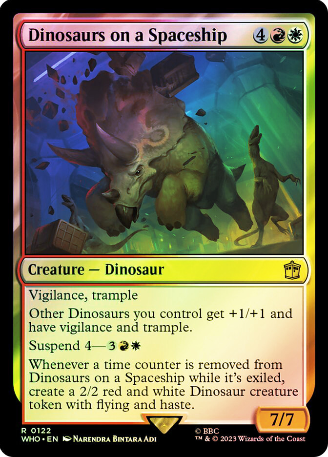 most expensive mtg card ever sold Treasure // Dinosaur Double-Sided Token [Outlaws of Thunder Junction T main image 1