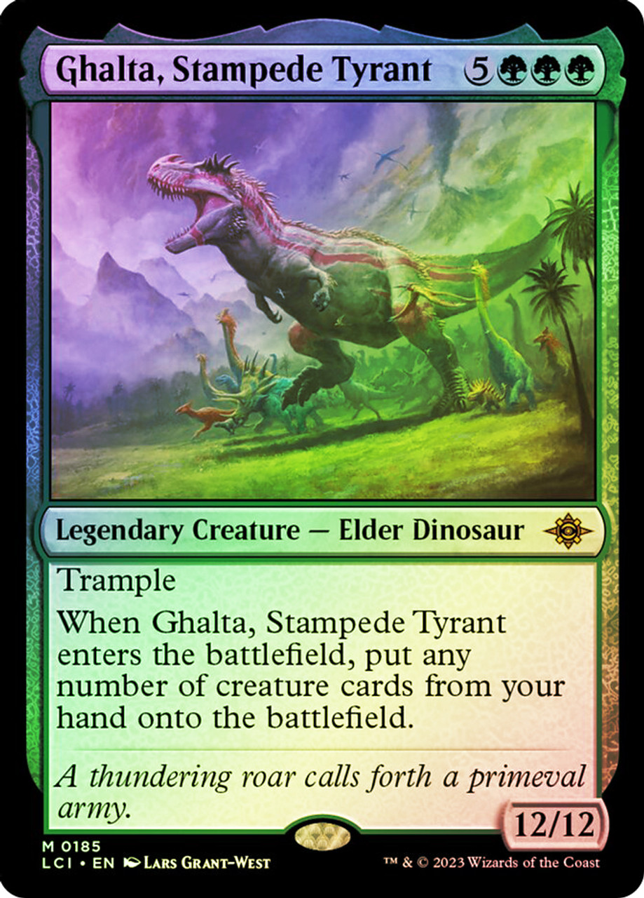 Ghalta, Gishath, Pantlaza, Roaming Throne +more dinos borderless 