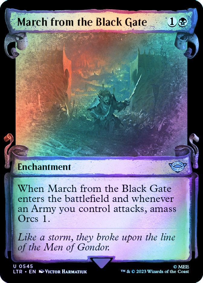 MTG シルバー foil 英語版 黒門 The Black Gate 銀幕 MTG シルバー foil 英語版 黒門 The Black Gate 銀幕 March from the