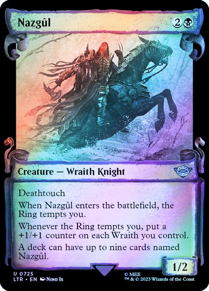 nazgul card sleeves Anyone know why Sauron is depicted in this sleeve missing 3 fingers instead of just the 1 that Isuldur cut off? : r/magicTCG Nazgul (0338) 338 Uncommon Universes Beyond Gotta love the amazing look