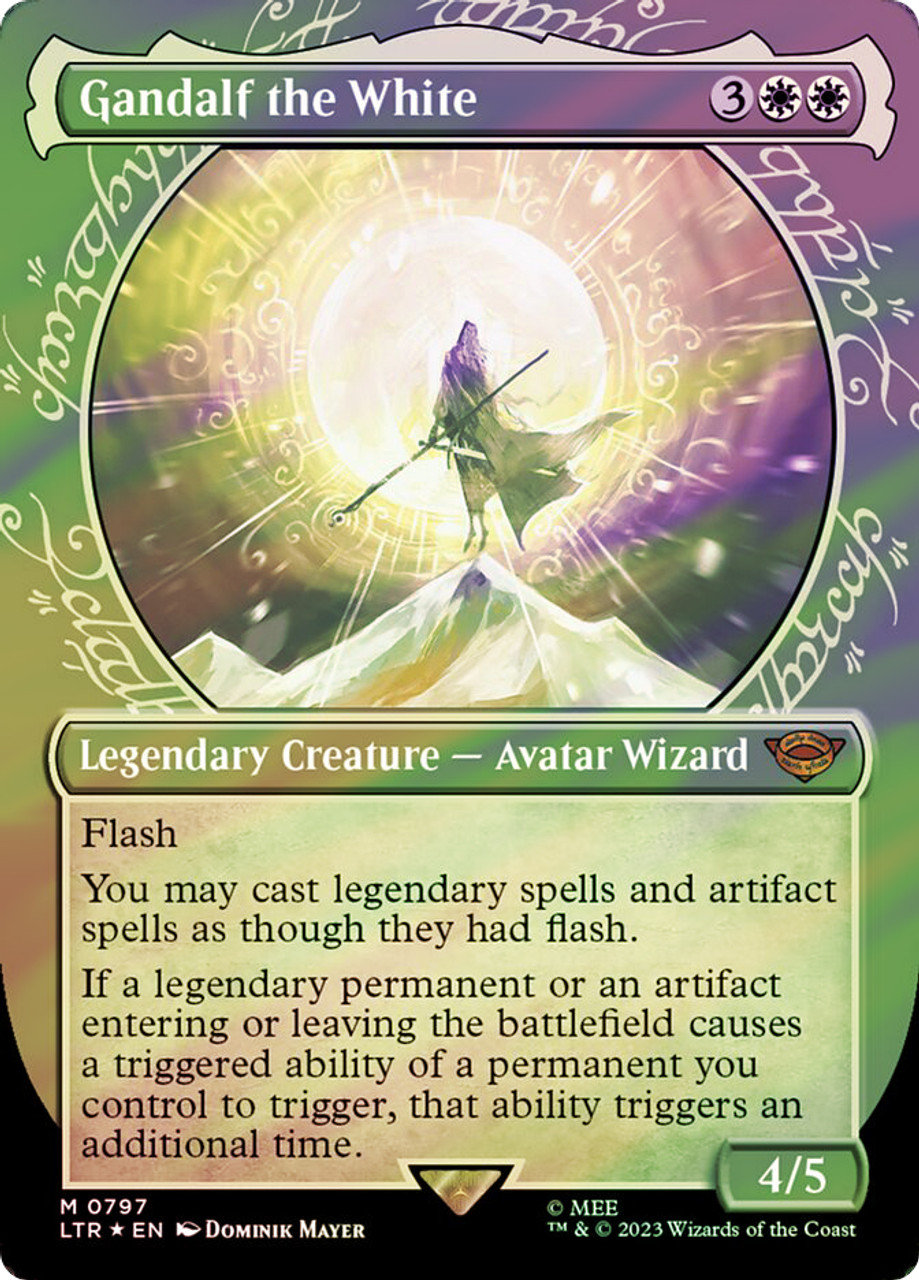 MTG 銀幕foil 白のガンダルフ/Gandalf the White FOIL)(フルアート)白のガンダルフ/Gandalf the White《日本語