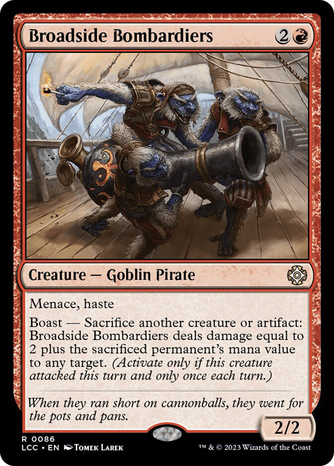 舷側砲の砲撃手 英語 Broadside Bombardiers 4枚 mtg⑧ Broadside Bombardiers | The Lost Caverns of Ixalan Commander