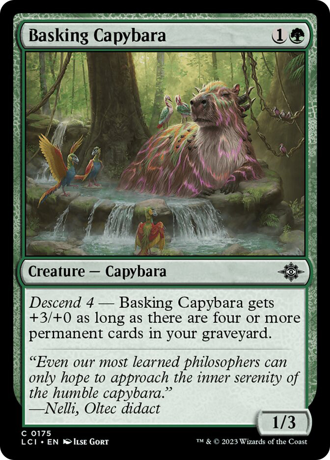 MtG The Lost Caverns of Ixalan Common Basking Capybara #175