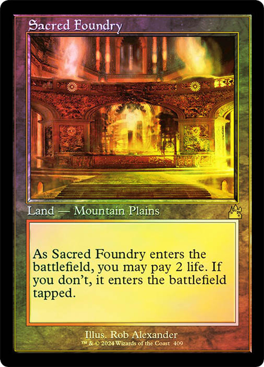 海外最新 美品 MTG 聖なる鋳造所/Sacred Foundry 旧枠 Foil 旧枠FOIL