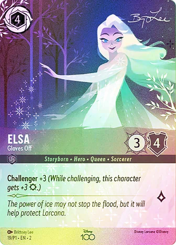 Elsa - Gloves Off (Disney 100) | Promotional Cards | Star City Games