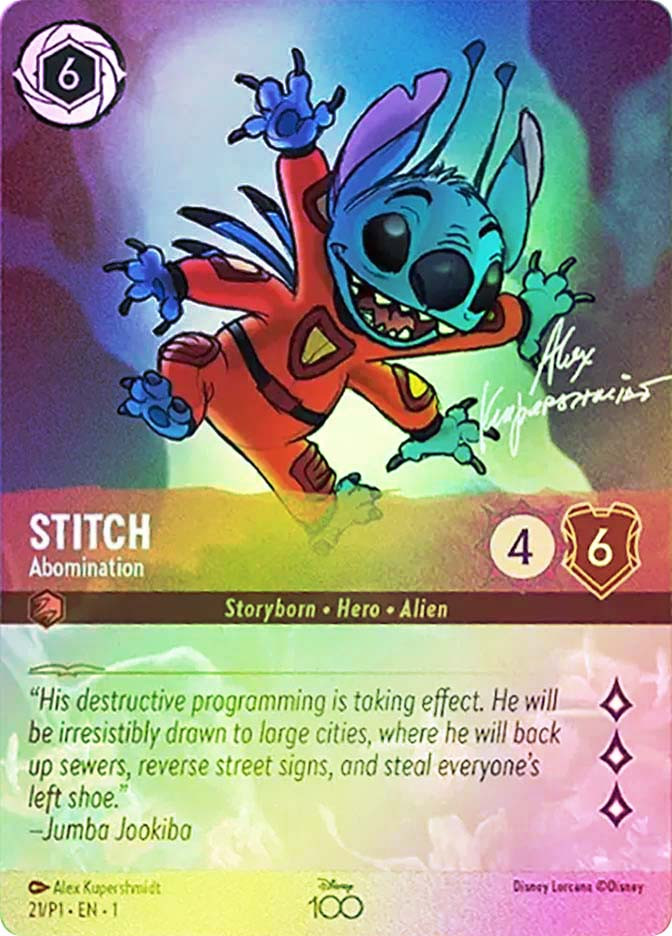 その他 Disney Lorcana Stitch Abomination 21/P1 Stitch - Abomination (Disney 100) | Promotional Cards | Star City