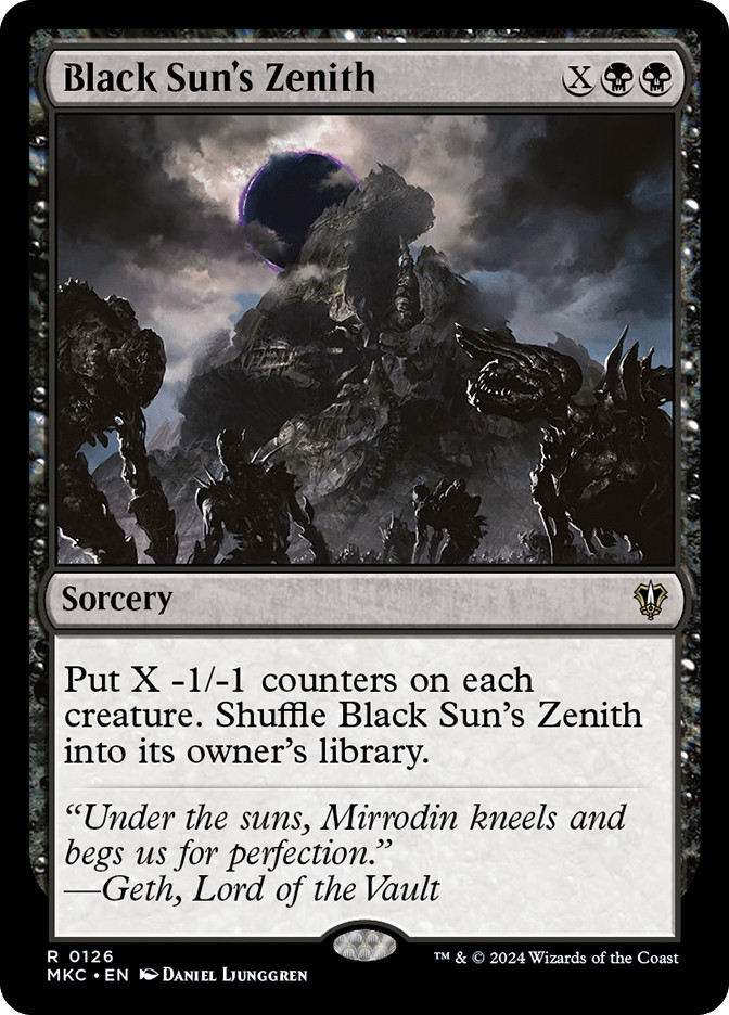 廃盤　マージングムーン　INAGURATION OF THE BLACK SUN Black Sun's Zenith | Murders at Karlov Manor Commander | Star City