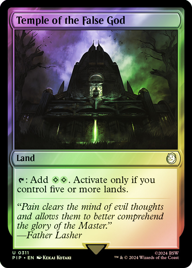 Temple of the False God /邪神の寺院 halo foil Temple of the False God (Halo Foil) - Secret Lair Countdown Kit