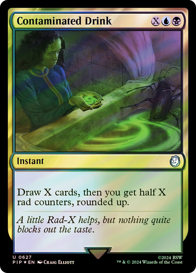 mtg rad counter cards Contaminated Drink | Fallout Commander Radstorm - Instant - Cards