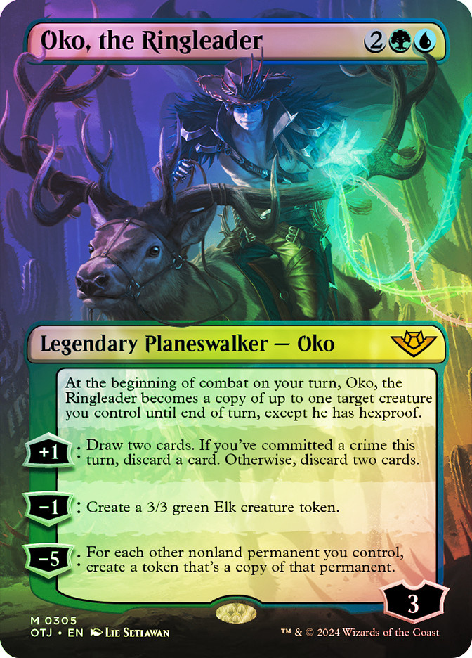 oko mtg card Oko, the Ringleader | Outlaws of Thunder Junction