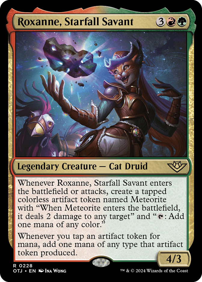 roxanne mtg card Roxanne, Starfall Savant - Outlaws of Thunder Junction [RARE] [Lightly Played]