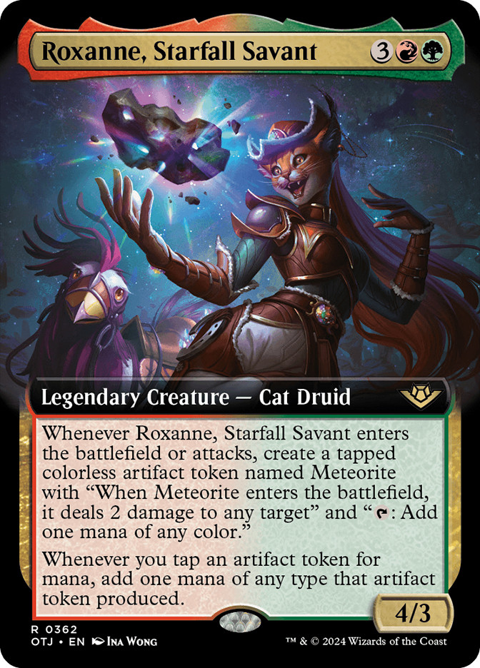 Magic the Gathering Outlaws of Thunder Junction Rare Roxanne, Starfall Savant #362 [Extended Art]