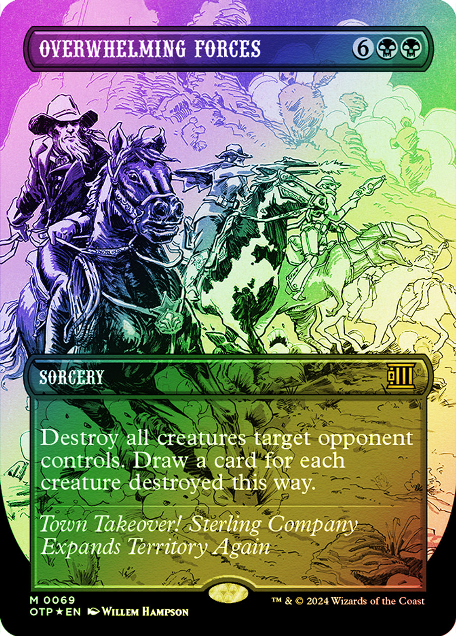 Overwhelming Forces (Borderless) (Textured Foil) | Breaking News 