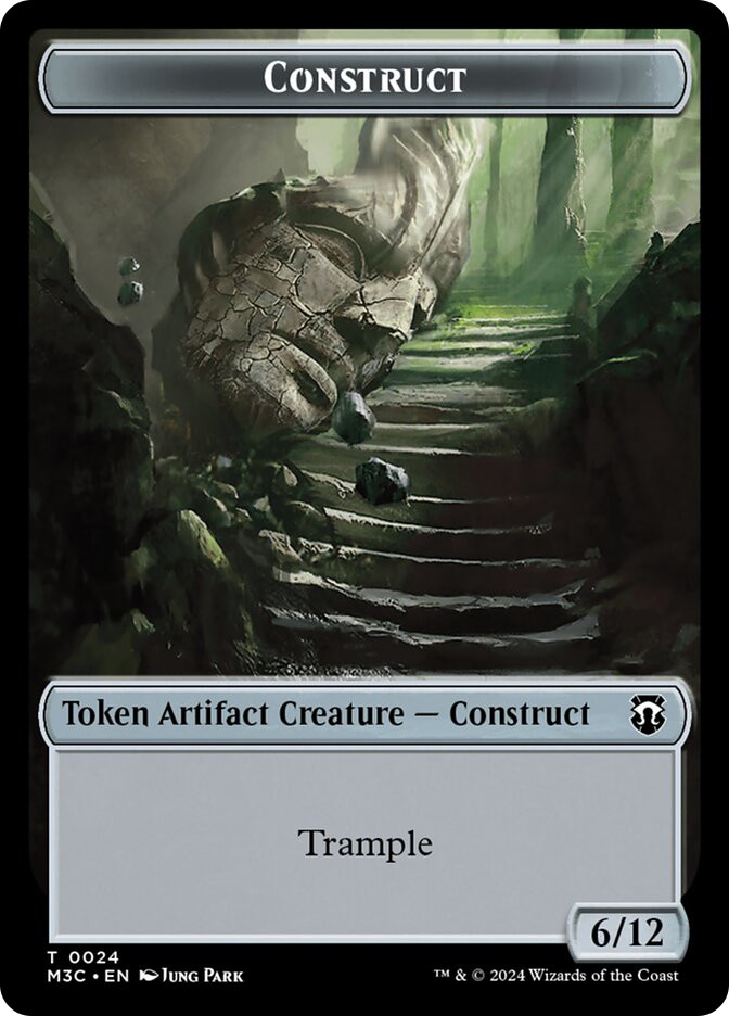 construct cards mtg Copy // (030) Double-Sided Token [Commander 2021 Tokens] Common This creature gets +1/+1 for each artifact you control. t:construct  Scryfall Magic: The