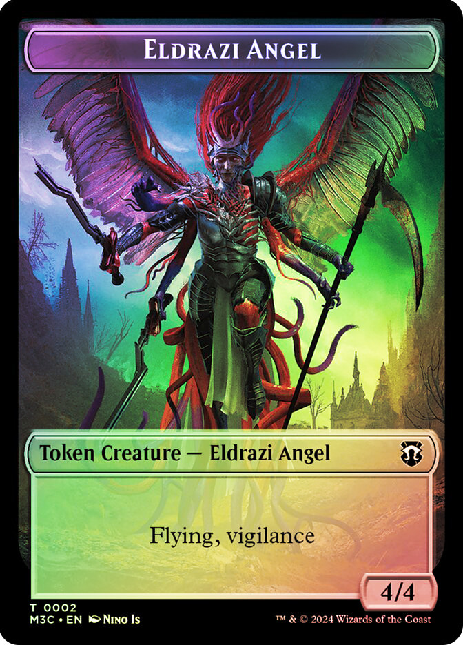 Eldrazi Angel Token} // {Copy Token} (Ripple Foil Front) | Modern