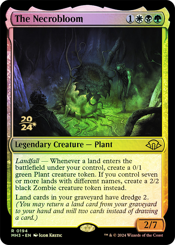 mtg the necrobloom commander deck (194) : Toys & Games If you control seven or more lands with different names Magic The Gathering Modern Horizons