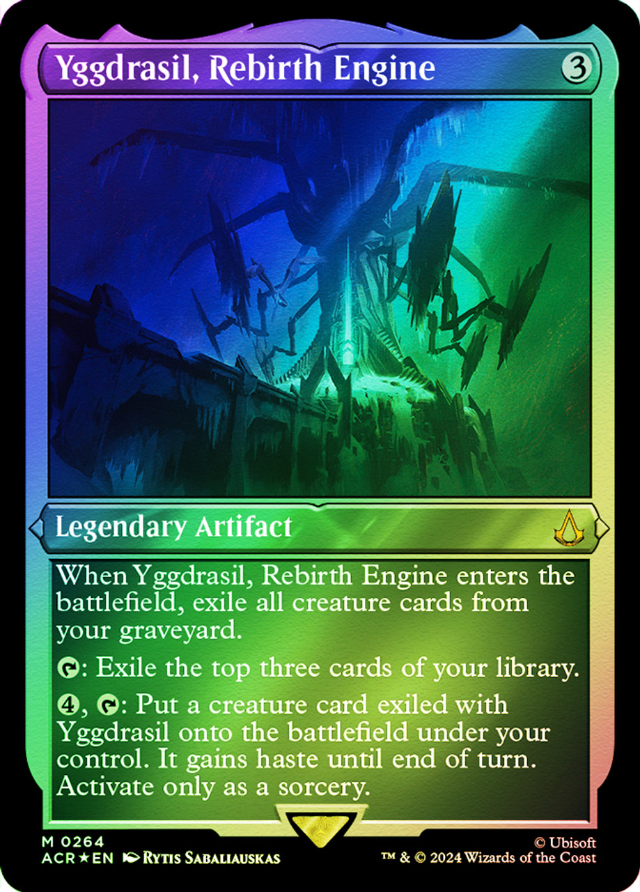 MTG　foil 転生装置、ユグドラシル　アサシンクリード　ACR 英語 Yggdrasil, Rebirth Engine (Foil Etched) | Assassin's Creed