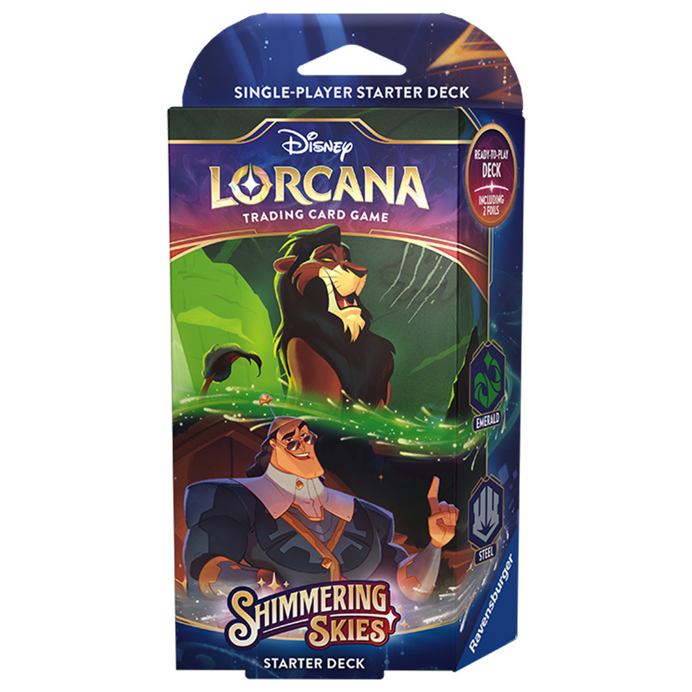 Lorcana: Shimmering Skies Starter Deck - Emerald & Steel | Star