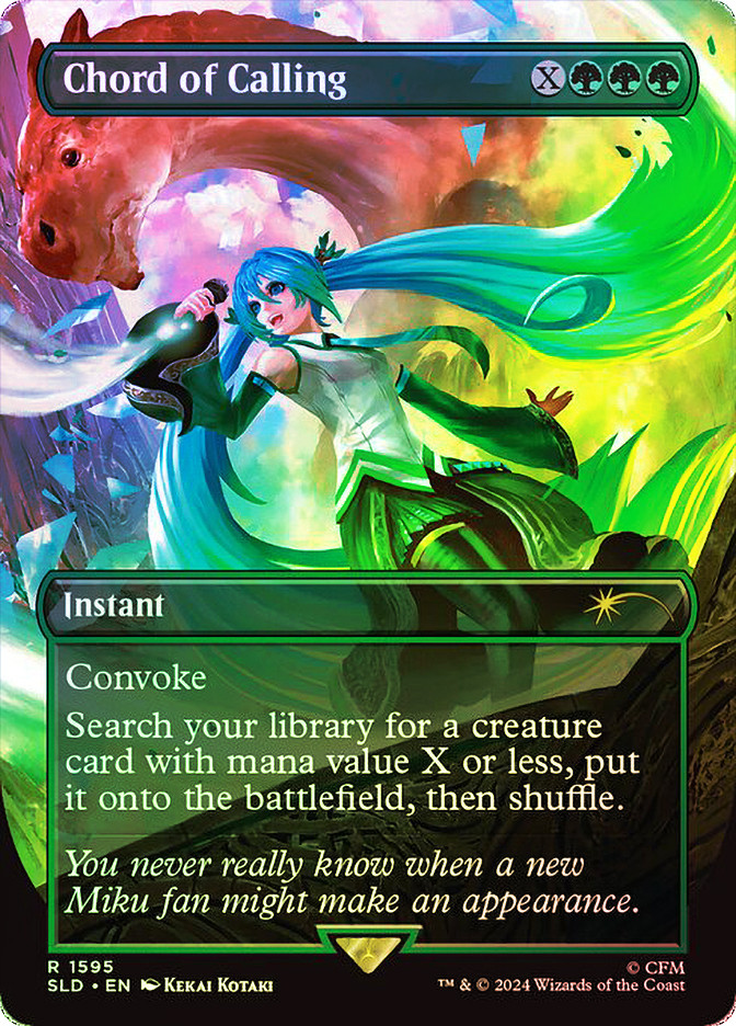 mtg miku commander deck Forest -ver.frost- 100 card box *double hinge*  Illumi-Nation Cyberwear Target creature you control deals damage equal to its power to each other creature and each opponent. Secret Lair Commander Deck: Hatsune