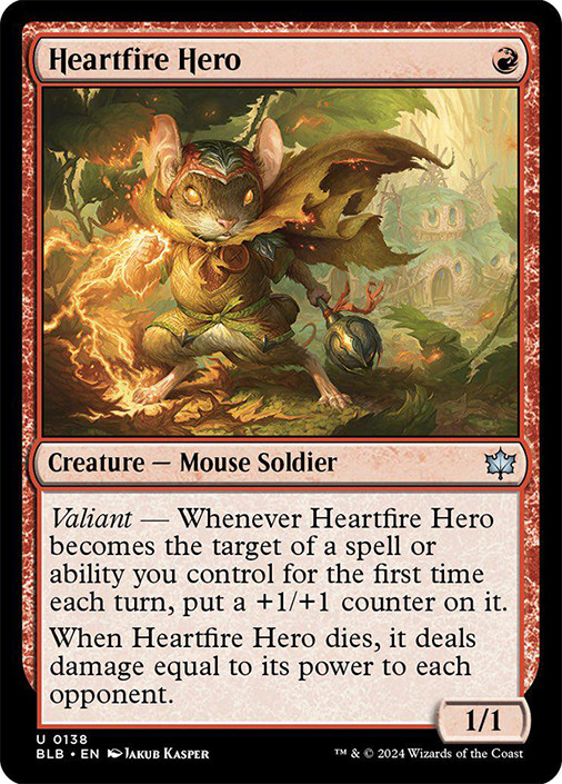 hero card mtg Heartfire Hero | Bloomburrow