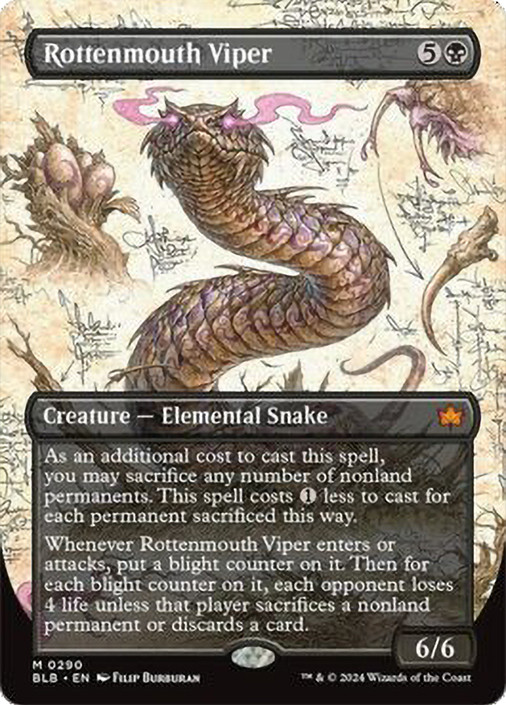 mtg rattlesnake cards put a blight counter on it Tabletop Gaming - Rattlesnake Card