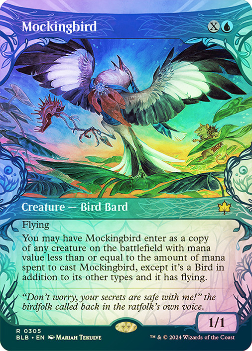 mtg bloomburrow showcase cards Mistbreath Elder (Showcase) [Bloomburrow] The Gathering Bloomburrow showcase cards lined up