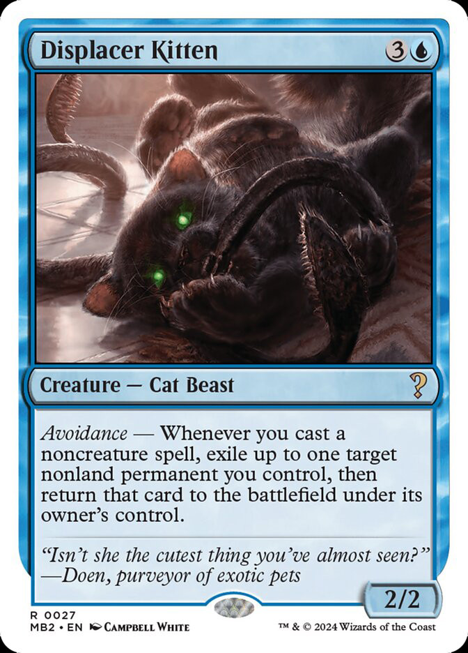 MTG ディスプレイサーの仔猫/Displacer Kitten１枚 Displacer Kitten | Mystery Booster 2 | Star City Games