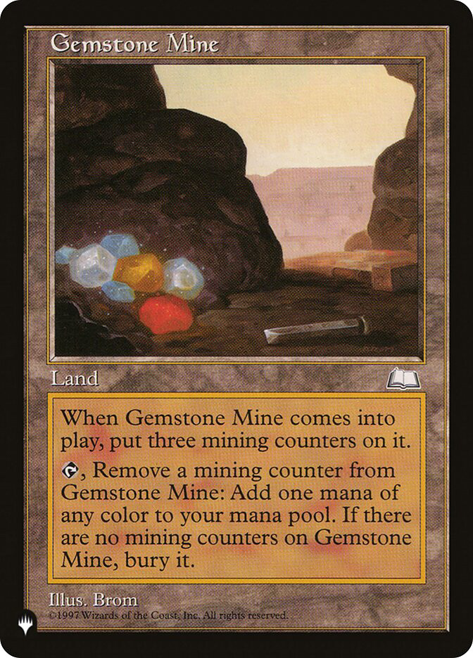MTG 宝石鉱山　Gemstone Mine 拡張 foil 日本語 Gemstone Mine (Weatherlight) | Mystery Booster / The List | Star