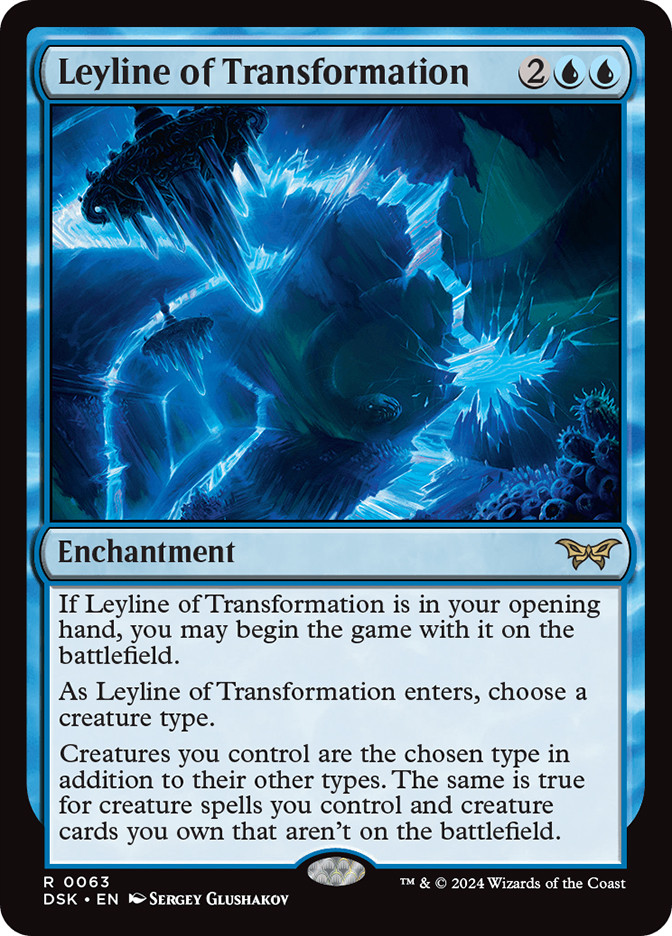 (063) Magic The Gathering Duskmourn: House of Horror Single: Leyline of Transformation Holo Rare