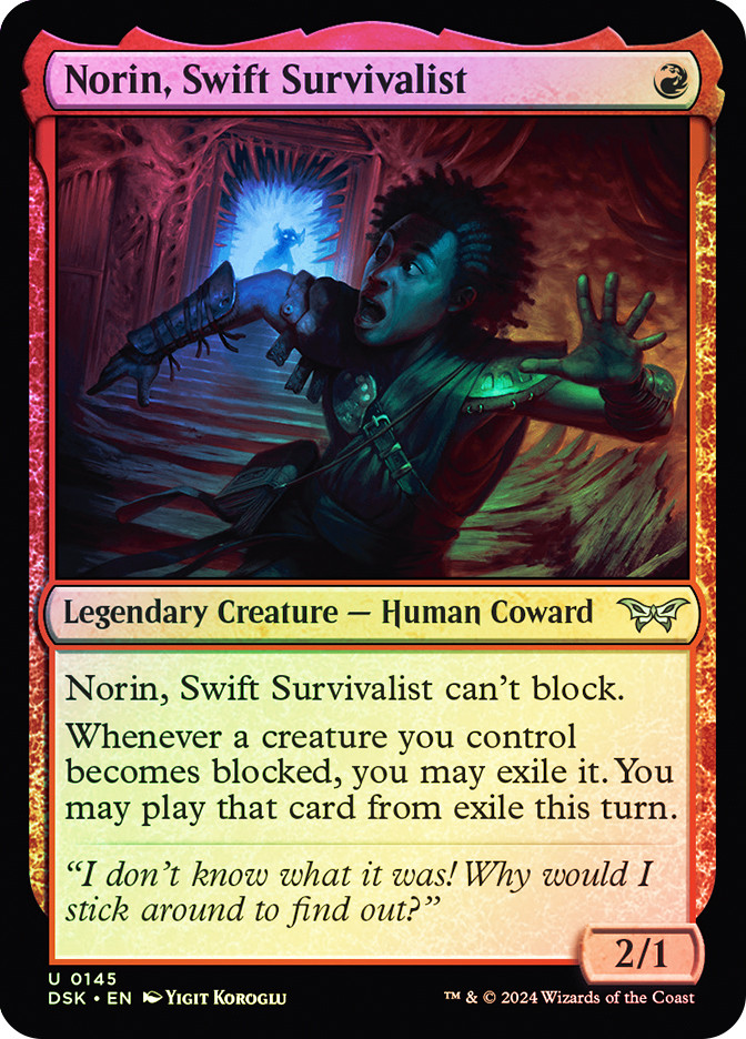 Norin, Swift Survivalist (#145) | Duskmourn: House of Horror