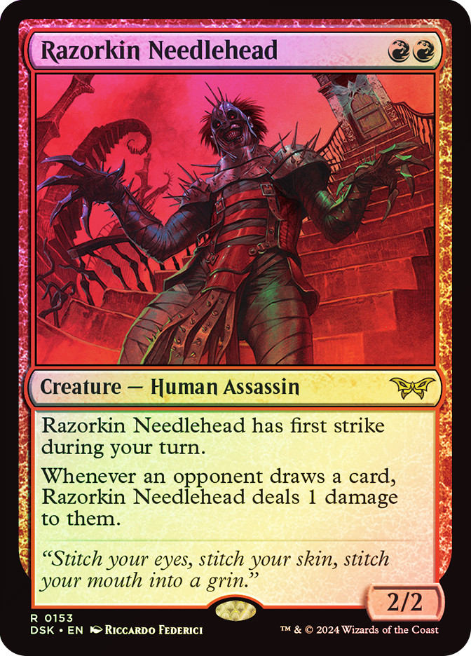 mtg reskin cards Square Enix created an exclusive Final Fantasy card just for the Switch 2's FF7 Rebirth Razorkin Needlehead deals 1 damage to them. Magic: The Gathering Secret Lair