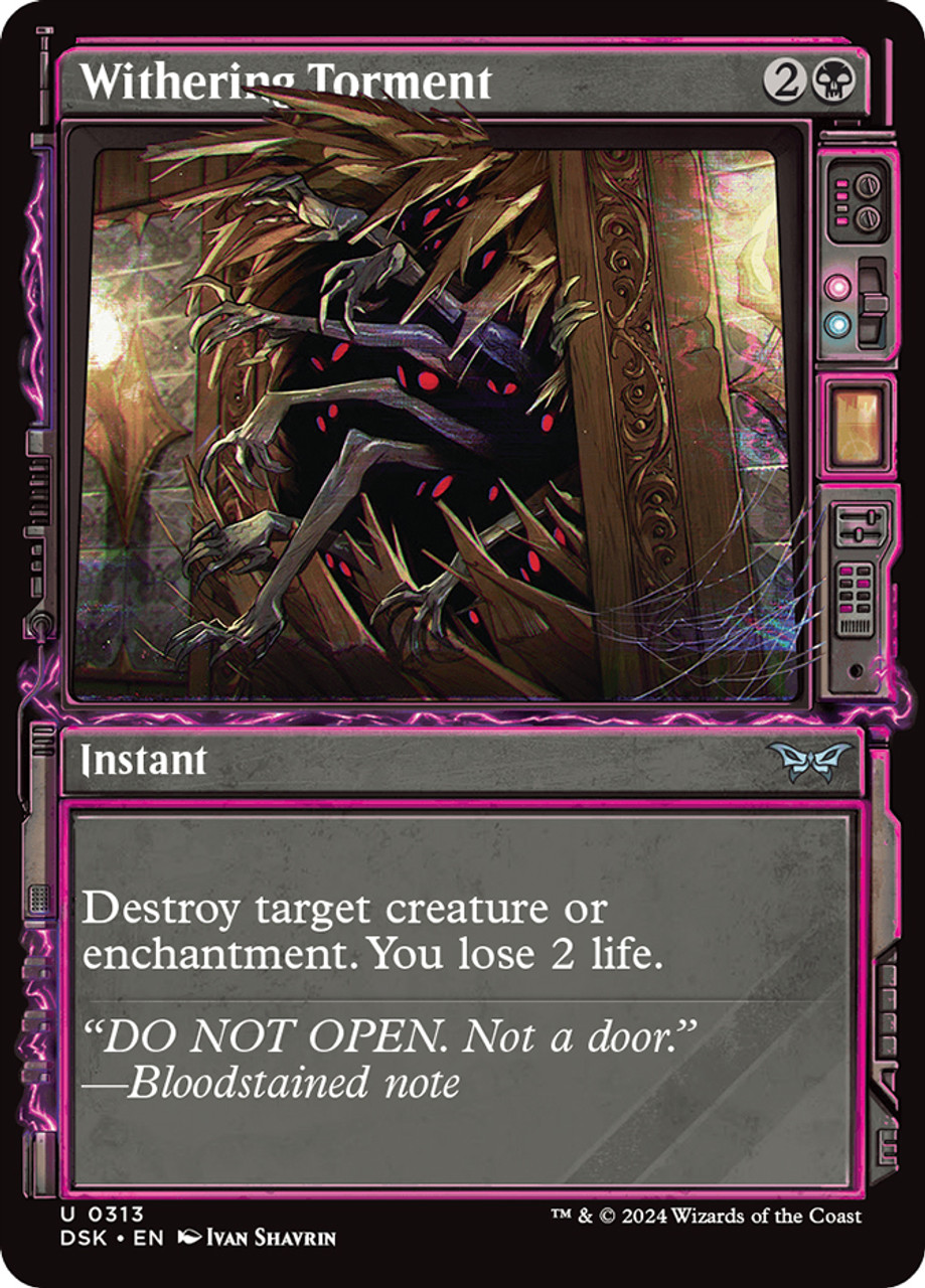 MTG マジック ザ ギャザリング TORMENT トーメント Withering Torment (Showcase) | Duskmourn: House of Horror