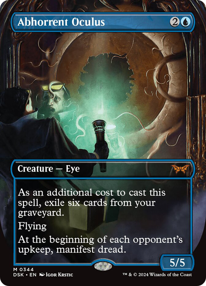 abhorrent oculus mtg card Duskmourn Playmat for Magic: The Gathering Turn it face up any time for its mana cost if its a creature card.) Magic the Gathering Duskmourn: House