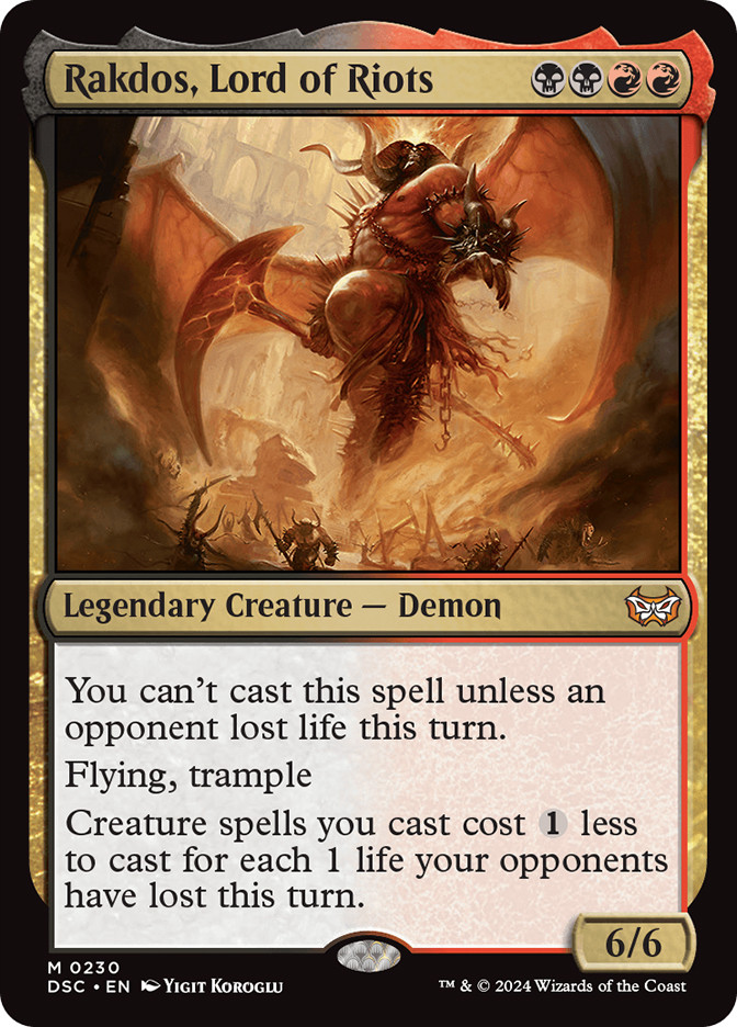 MTG EDHラクドス 暴動の長（Rakdos, Lord of Riots） Rakdos, Lord of Riots | Duskmourn: House of Horror Commander