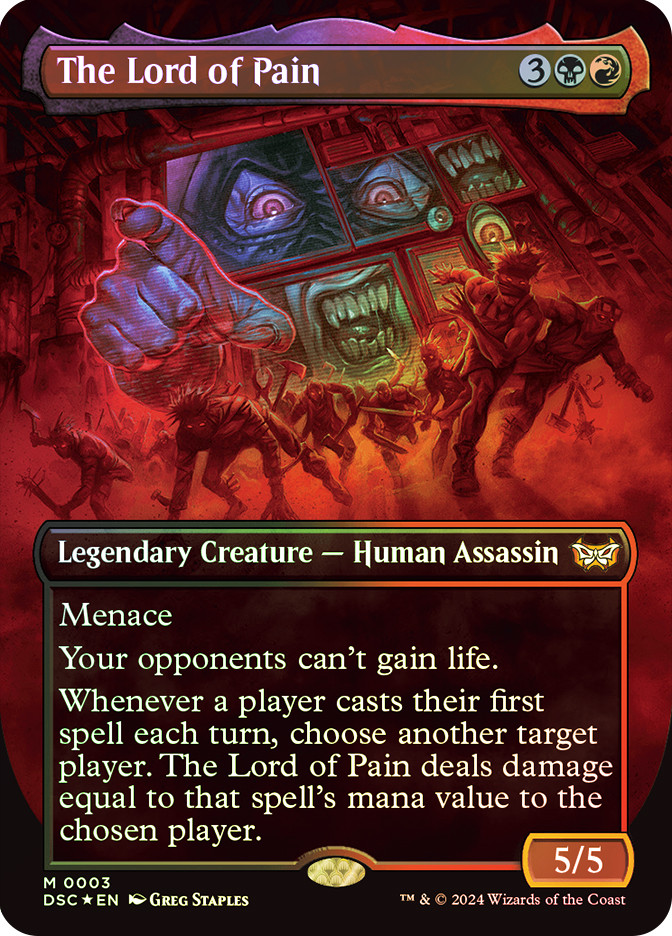 (003) Magic The Gathering Commander: Duskmourn: House of Horror Single: The Lord of Pain Holo Mythic (003) Magic The Gathering Commander: Duskmourn: House of Horror Single: The Lord of Pain Holo Mythic