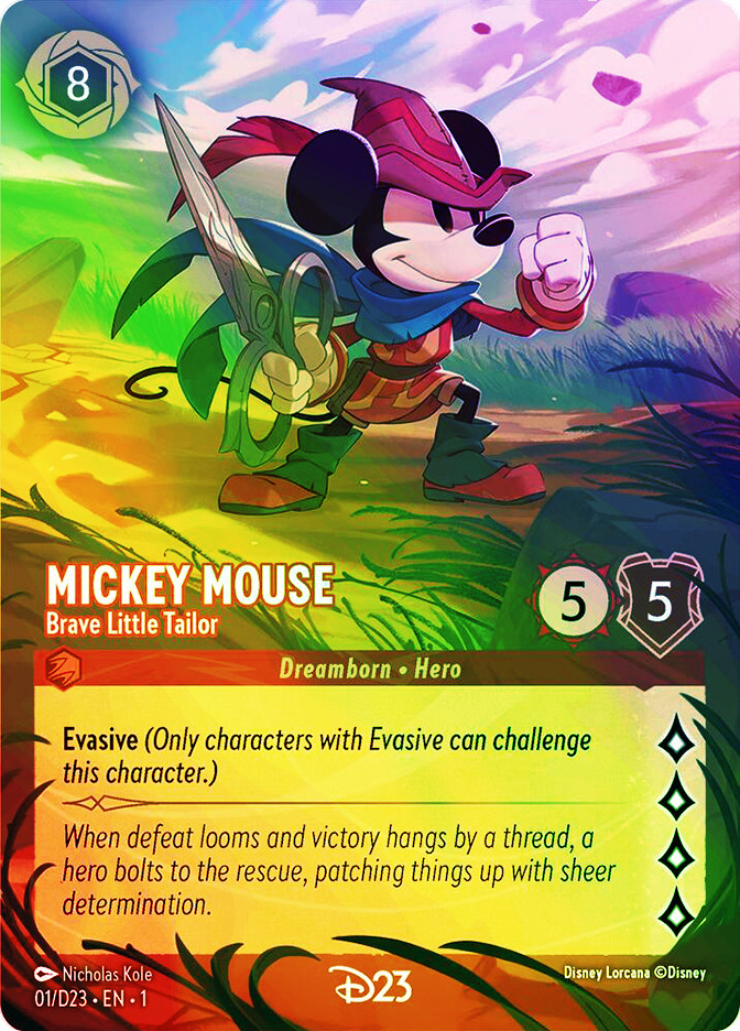 Mickey Mouse - Brave Little Tailor (D23 Expo) | Promotional Cards