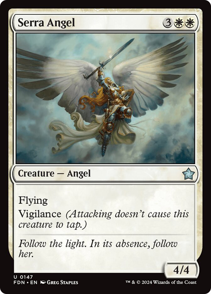 MtG Foundations Uncommon Serra Angel #147 MtG Foundations Uncommon Serra Angel #147