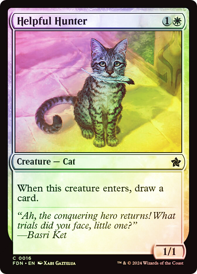 helpful hunter mtg card [0895] [Cats Are Better Than Dogs] [Secret Lair Drop] [Foil] – Face to Face Games When this creature enters helpful hunter - YouTube