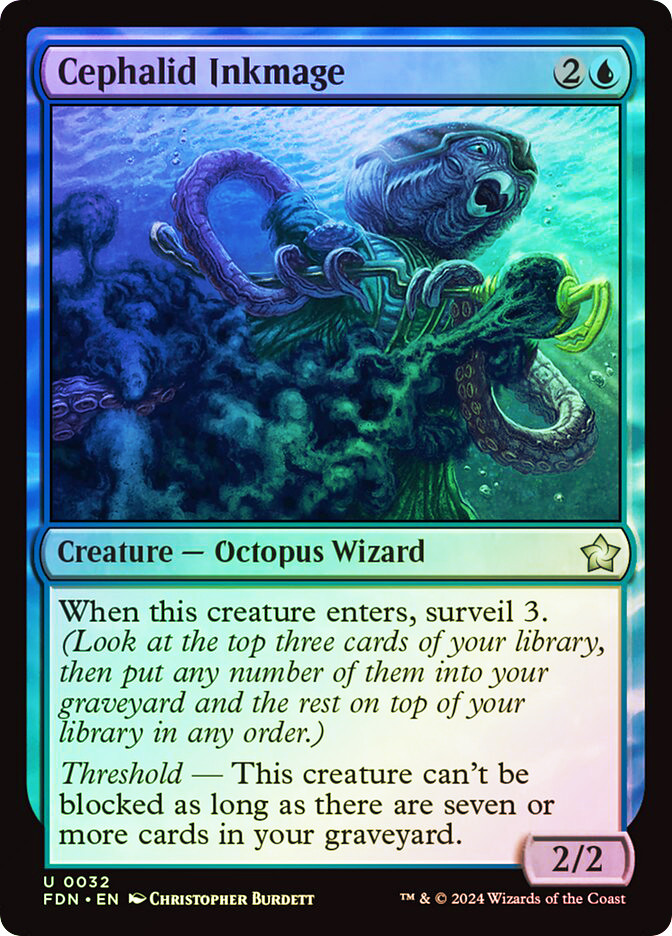 mtg cephalid cards design with Cthulhu beard in Magic: The Gathering Discard a card Cephalid Constable