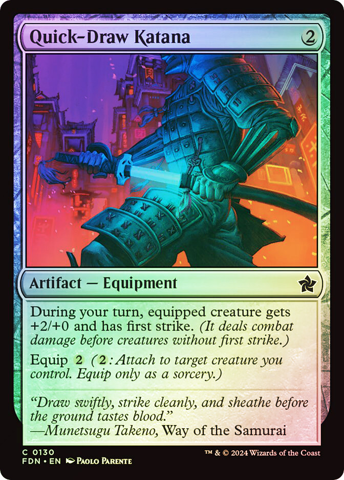 equipment card draw mtg Quick-Draw Katana | Foundations