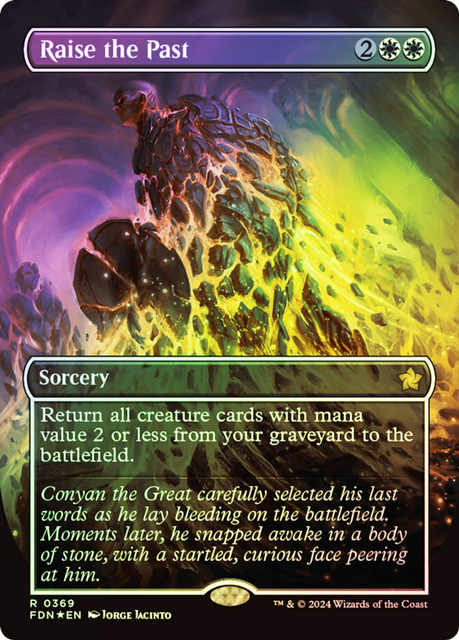 Raise the Past (Borderless) (Mana Foil) | Foundations