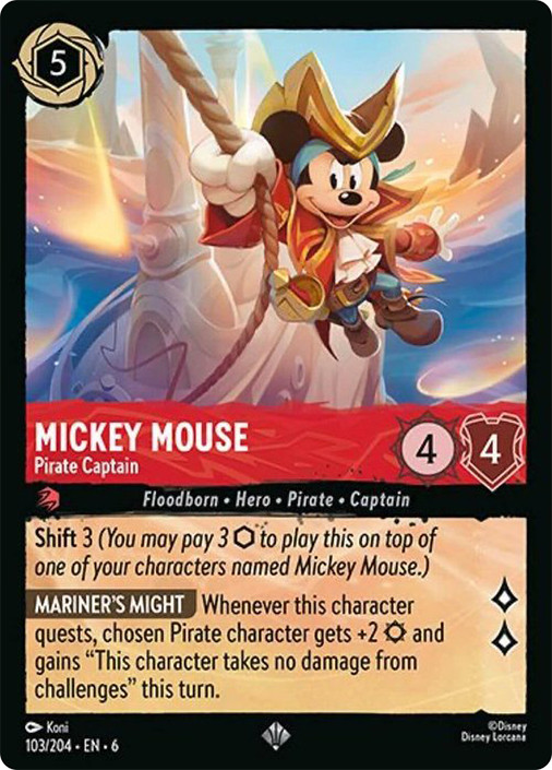 Disney Lorcana ミッキーマウス Pirate Captain 2枚 Mickey Mouse - Pirate Captain | Azurite Sea | Star City Games