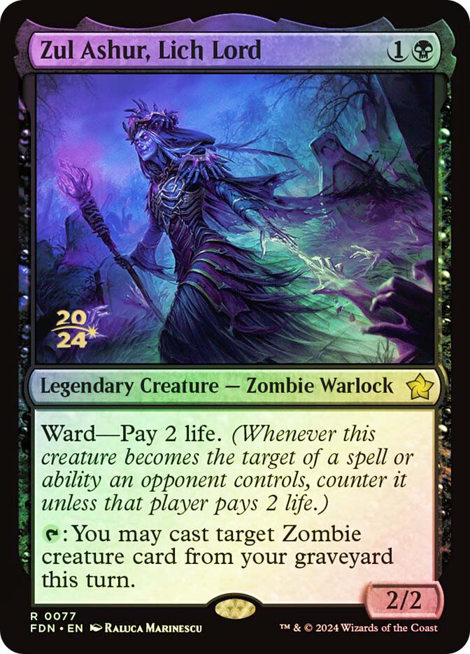 Zul Ashur, Lich Lord (Prerelease) (Foundations) | Promo | Star