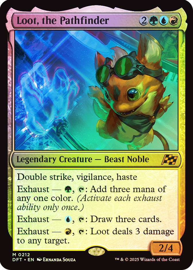 MtG Aetherdrift Mythic Rare Loot, the Pathfinder #212